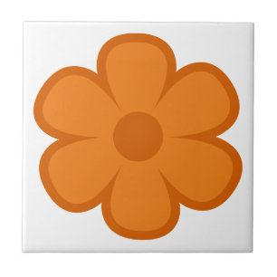 Fun and Funky 60s 70s Retro Flower Ceramic Tile
