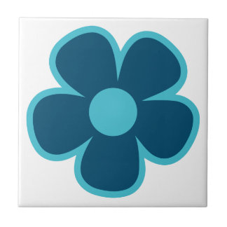 Fun and Funky 60s 70s Retro Flower Ceramic Tile