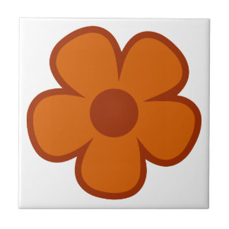 Fun and Funky 60s 70s Retro Flower Ceramic Tile