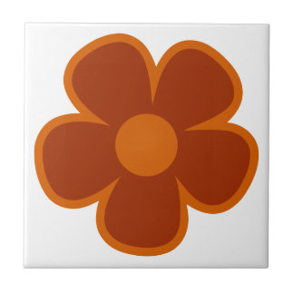 Fun and Funky 60s 70s Retro Flower Ceramic Tile