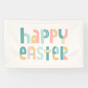 Fun and Funky Typography Easter design Banner