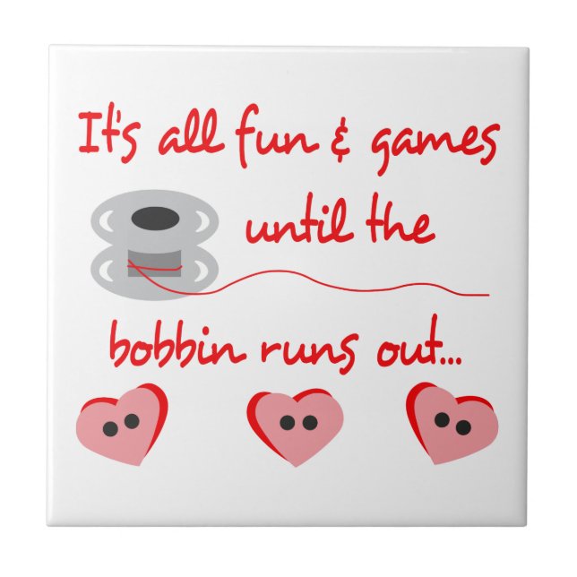 Fun and Games Ceramic Tile (Front)