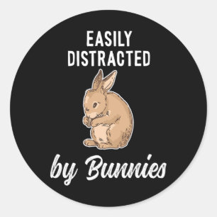 Fun And Happy Easter Bunny And Rabbit Classic Round Sticker