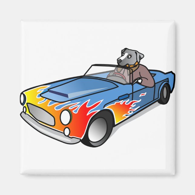 Fun and humor, car character. magnet (Front)
