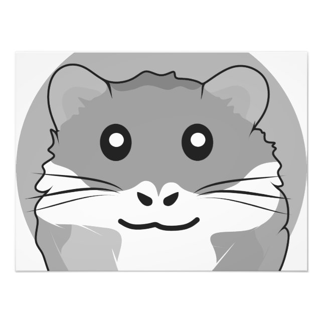 Fun and lighthearted hamster photo print (Front)