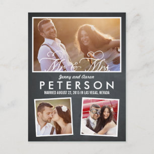 Fun and Playful Wedding Announcement - Chalkboard