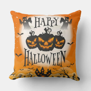 Fun and Scary Happy Halloween Cushion