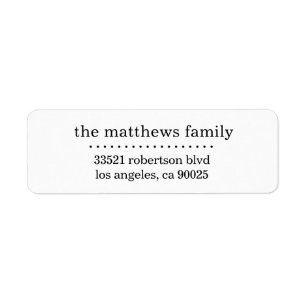 Fun and simple Address Label Return Address Label