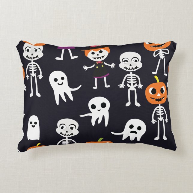 Fun and Spooky Halloween Decorative Cushion (Front)
