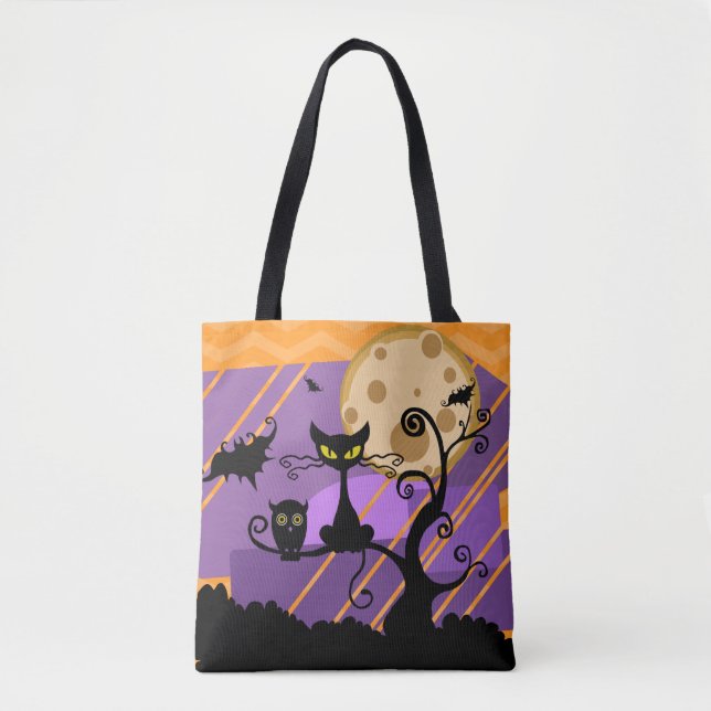 Fun and Spooky Halloween Tote Bag (Front)