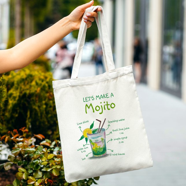 Fun and Trendy Mojito Recipe Tote Bag Gift (Creator Uploaded)