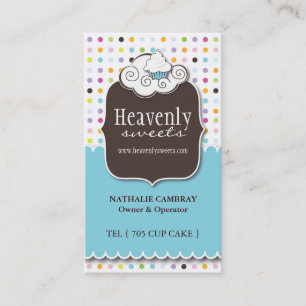 Fun and Whimsical Cupcake Bakery Business Card