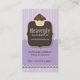 Fun and Whimsical Cupcake   Bakery Business Card