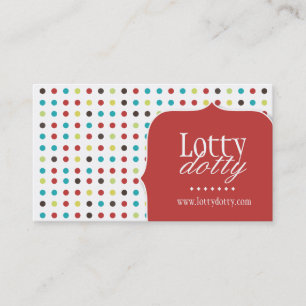 Fun and Whimsical Polk A Dot Business Card