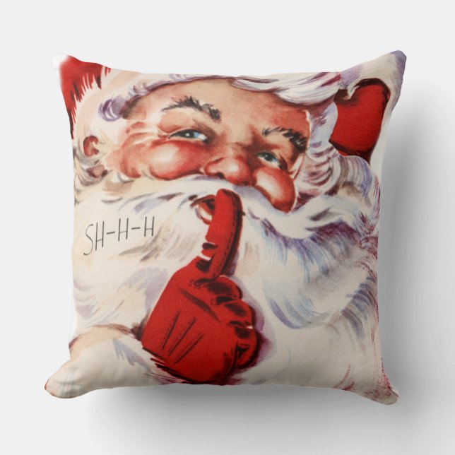 Fun and Whimsical Santa Claus Christmas Cushion (Front)