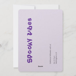 Fun and Witchy Purple Halloween Typography Art Holiday Card