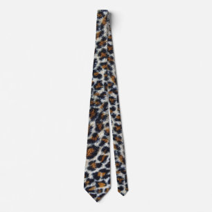 fun animal cat pattern leopard print tie