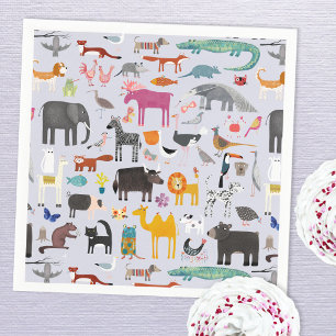 Fun Animal Menagerie Napkin
