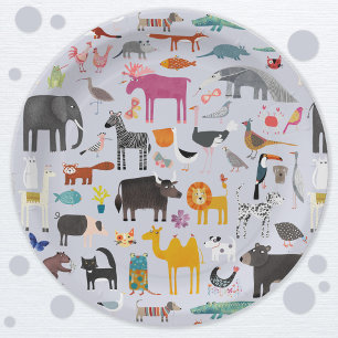 Fun Animal Menagerie Paper Plate