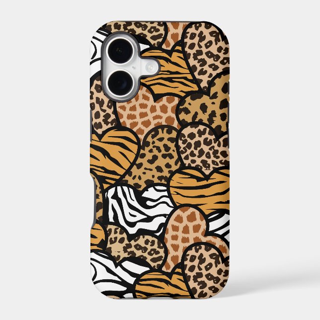 Fun animal pattern hearts (Back)