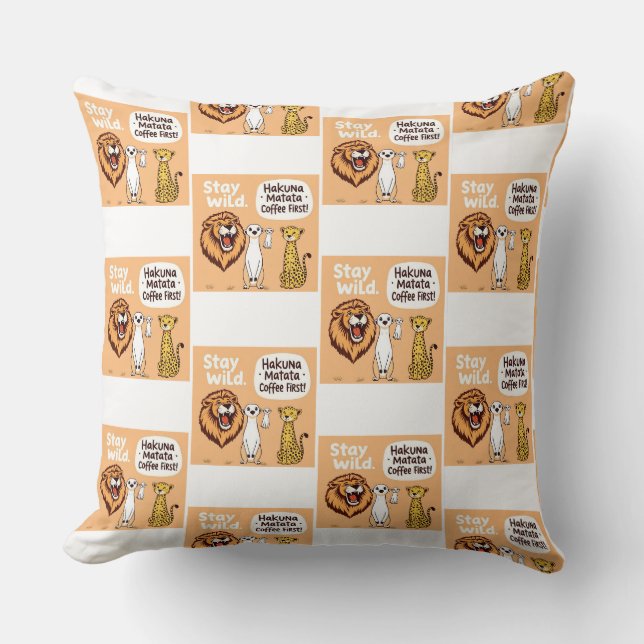 Fun Animal Safari Theme Cushion (Front)