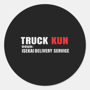 Fun Anime meme Isekai Truck-Kun manga Lovers for O Classic Round Sticker