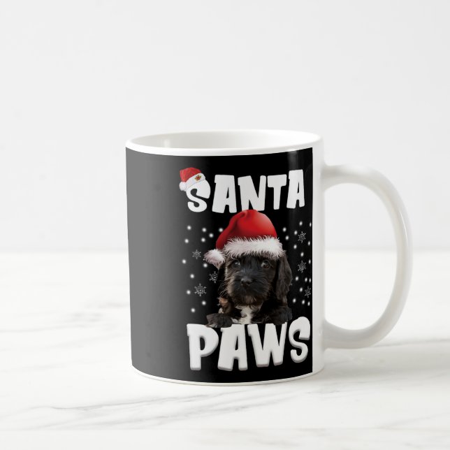 Fun Apoo Christmas Lights Tree Dog Lover Xmas  Coffee Mug (Right)