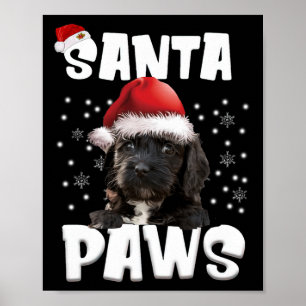 Fun Apoo Christmas Lights Tree Dog Lover Xmas Poster