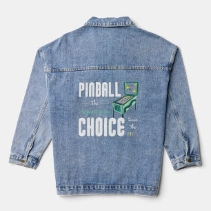 Fun Arcade Game Graphic Retro Coin Operated Pinbal Denim Jacket