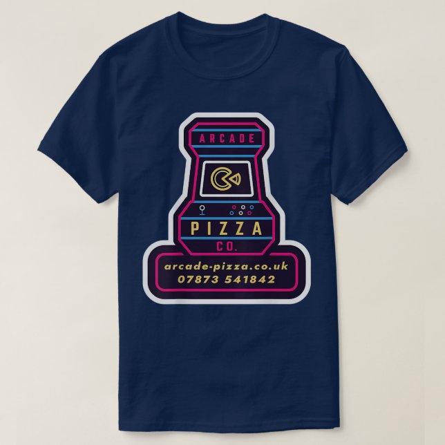 Fun Arcde Pizza Merch T-Shirt (Design Front)
