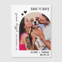 Fun Arch Photo Dog Lovers Wedding Save the Date
