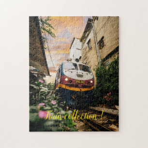 Fun Art Train Picture Family Jigsaw Puzzle
