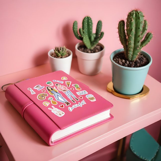 Fun Artist Creative Life Art Supplies Illustration (Fun Artist Creative Life Art Supplies Illustration Sticker)