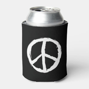 fun artsy PEACE SIGN Can Cooler