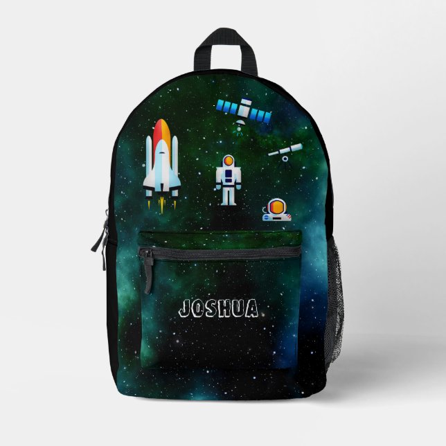 Fun Astronaut Collage Personalised  Printed Backpack (Front)