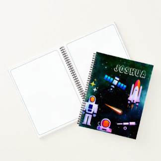 Fun Astronaut Collage Personalised Sketch Notebook