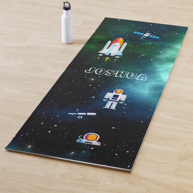 Fun Astronaut Collage   Yoga Mat (In Situ)