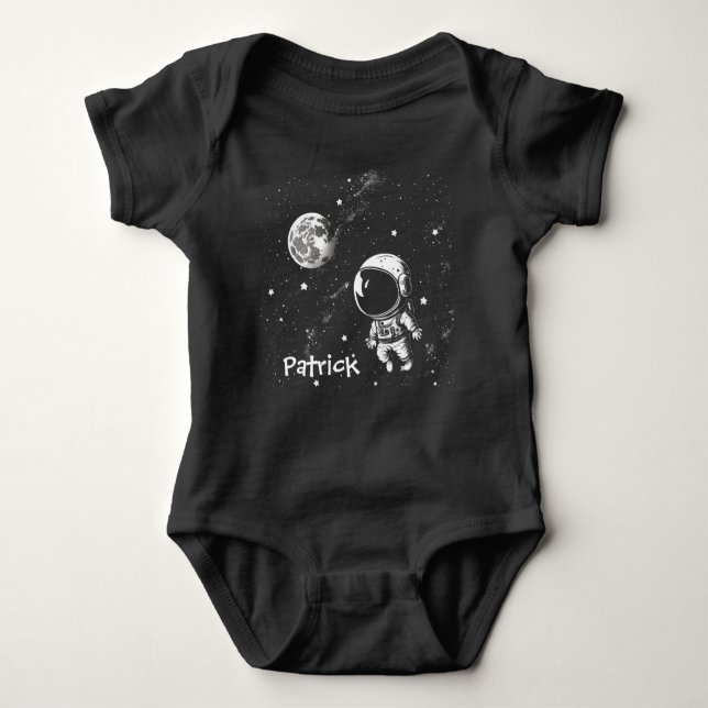 Fun Astronaut In Space Baby Bodysuit (Front)
