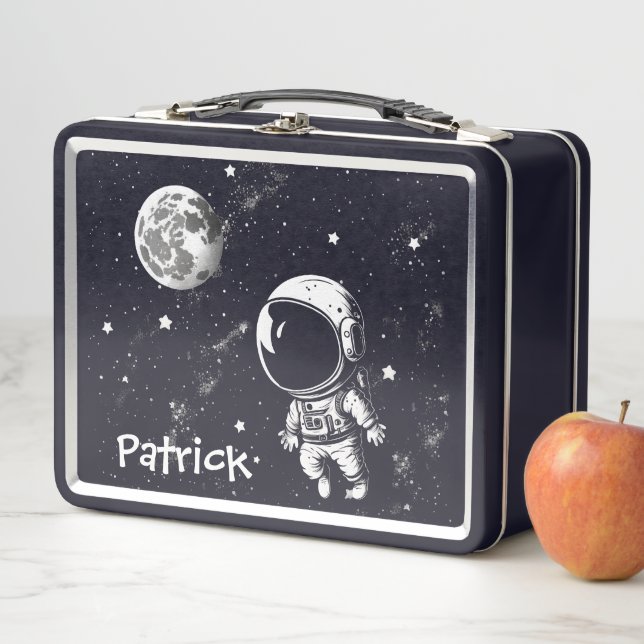 Fun Astronaut In Space Metal Lunchbox (In Situ)