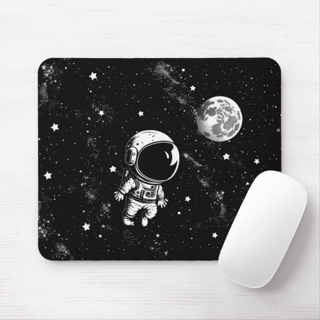 Fun Astronaut In Space Mouse Pad (With Mouse)