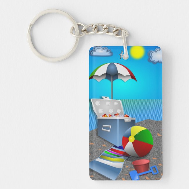 FUN AT THE BEACH KEY RING (Front)
