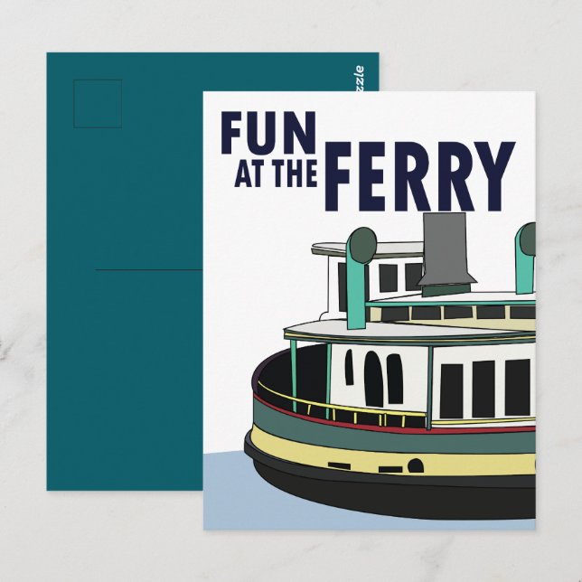 Fun At The Ferry Boat Travel Postcard (Front/Back)