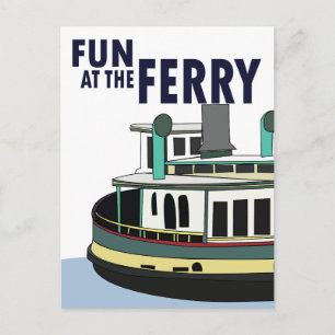 Fun At The Ferry Boat Travel Postcard