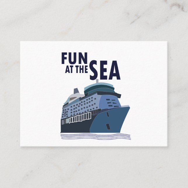 Fun At The Sea Cruise Ship Business Card (Front)