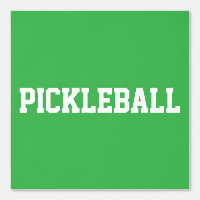 Fun Athletic White PICKLEBALL Text On Kelly Green