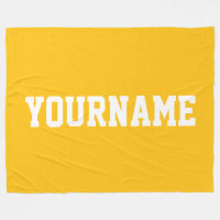 Fun Athletic White Text On Bright Yellow Orange