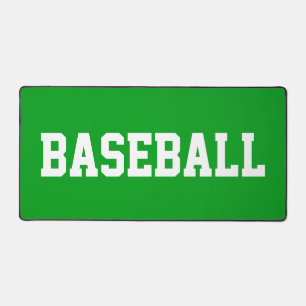 Fun Athletic White Text On Desk Mat