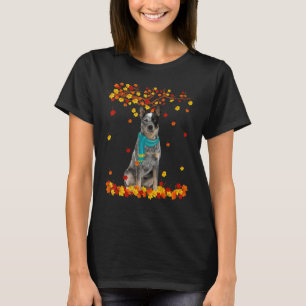 Fun Australian Cattle Thanksgiving Autumn Dog Love T-Shirt