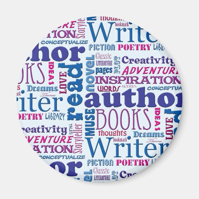 Fun Authors Pattern Magnet (Front)