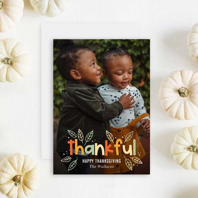 Fun Autumn Thanksgiving Photo Cards (Creator Uploaded)